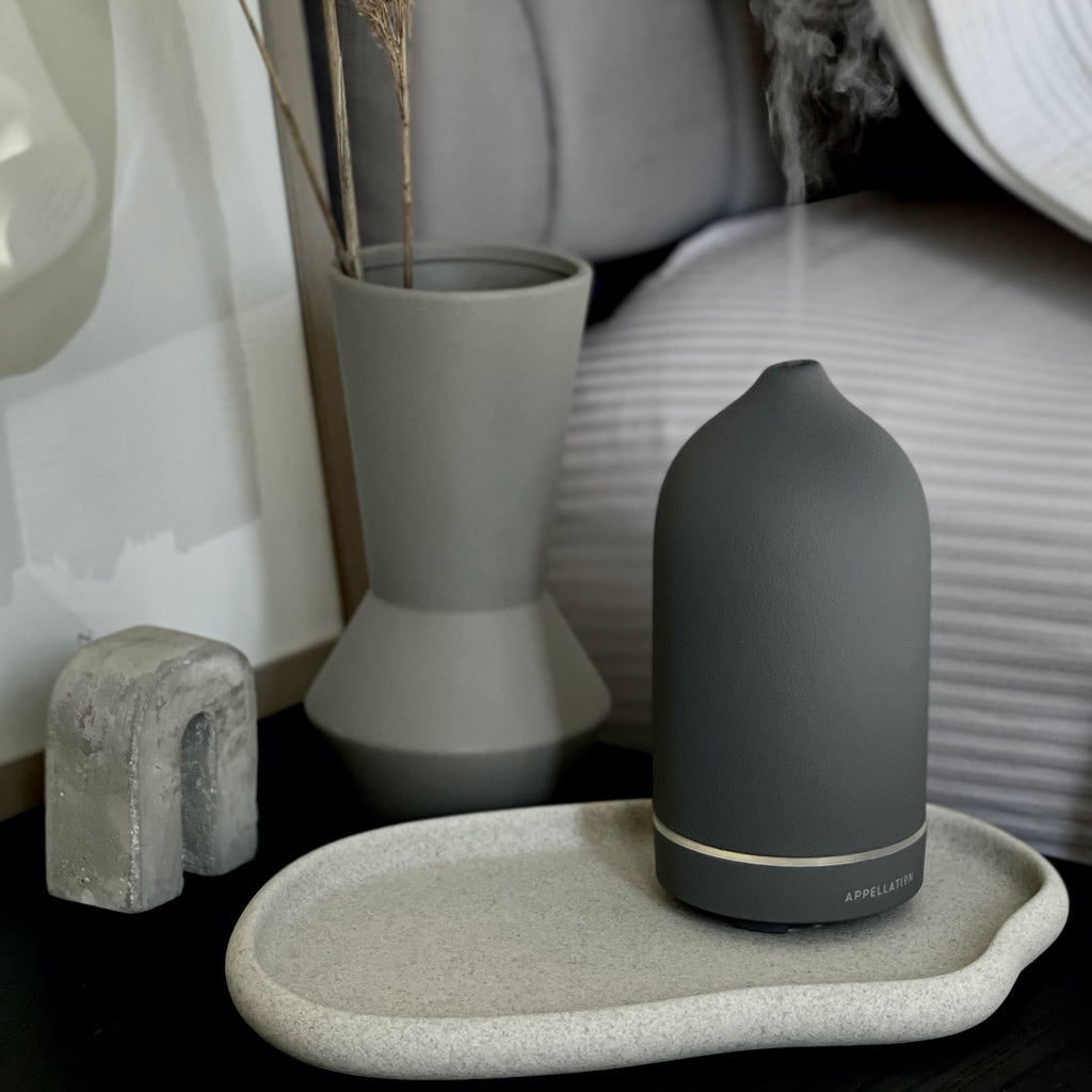 Buy Appellation Stone Essential Oil Diffuser | Charcoal Grey